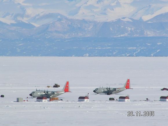 LC130's awaiting next flight.