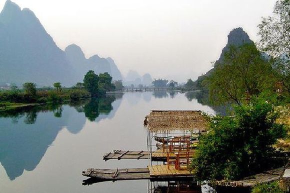 a yangshou rafts on river.jpg