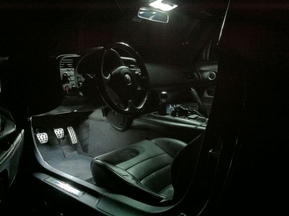 LED Floor with LED Dome Lights on (Driver Side)