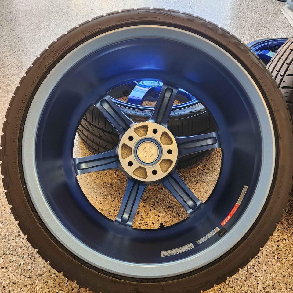 Wheels and Tires/Axles - Hyper Blue 18x9.5 +38 5x114.3 Volk Racing TE37s on 245/35 Toyo Tires - Used - All Years  All Models - Ellicott City, MD 21043, United States