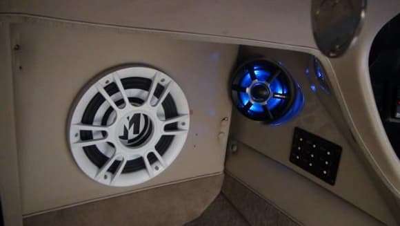 Memphis 12&quot; Subs and 6&quot; Polk Mids backlit with blue LED's