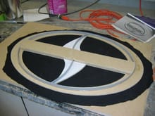 Scion Emblem Sub Grill in the making
