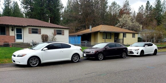 3 out of the 4 scions in the family (missing another tc2.5) (#SpokaneScions)