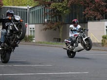 the sv was easier to wheelie than my f4
