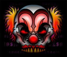 evil clown art