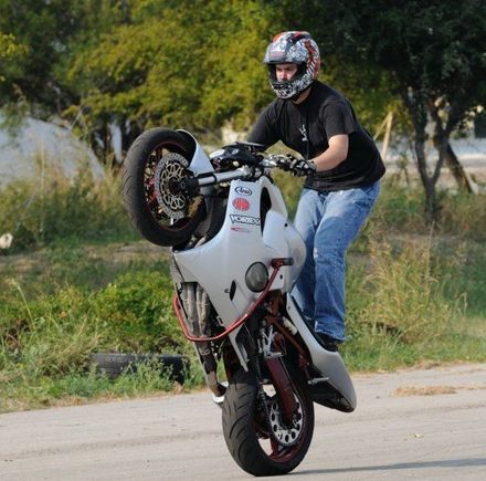 Scott &amp; my favorite stunt bike he owned...he sold it :'(