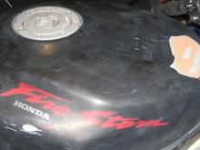sanded tank right side