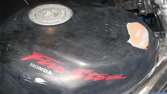 sanded tank right side