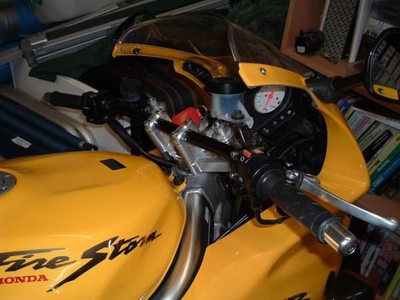 Didnt have to do too much damage to the fairing, and only some paint to do and tidy cables