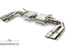 Fi Exhaust for Porsche 958.2 – Valvetronic Muffler with Quad Silver Tips.