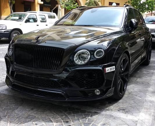 All black Mansory Bentley Bentayga in Doha, Qatar.