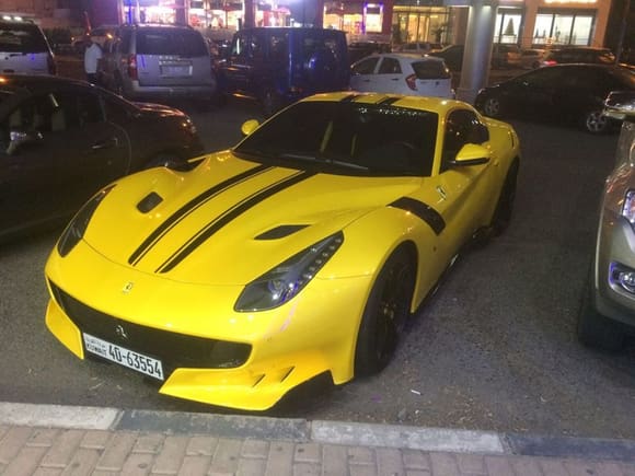 Gorgeous yellow Ferrari F12 TDF spotted in Kuwait. The design of this model is absolutely flawless.