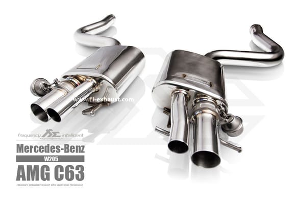 Fi Exhaust for Mercedes-Benz W205 AMG C63 Valvetronic Muffler.