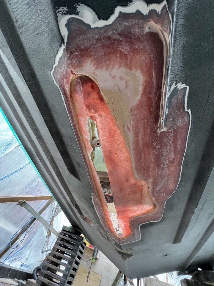 Laminating fiberglass overhead The Hull Truth Boating and Fishing Forum