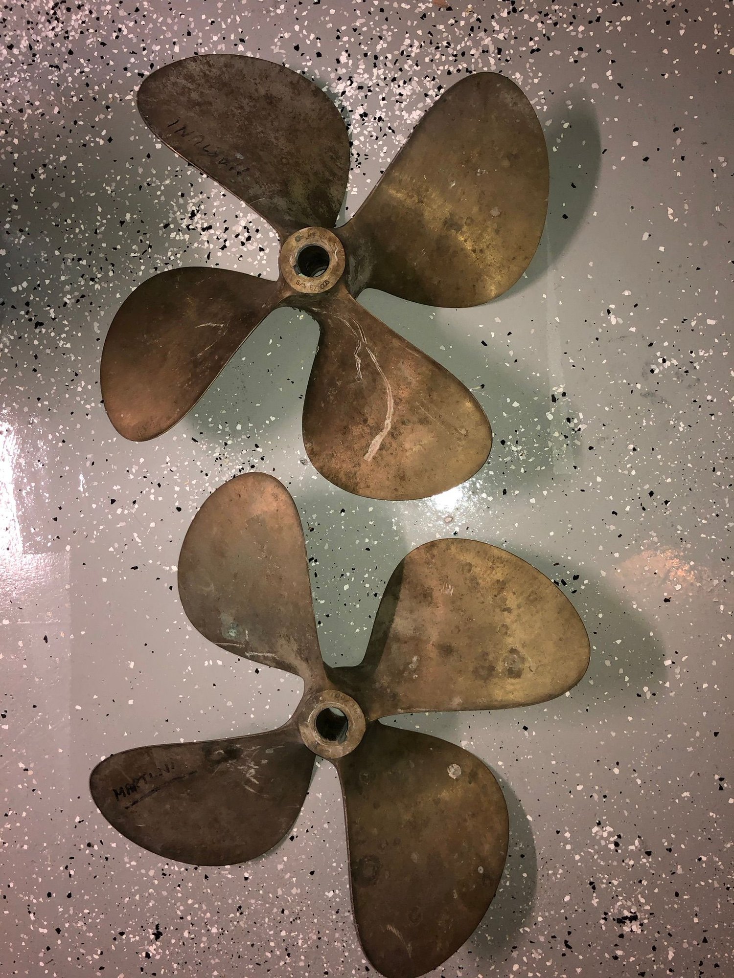 Pair Bronze Props 23 x 28 Mcup 1 3/4” Shaft The Hull Truth Boating