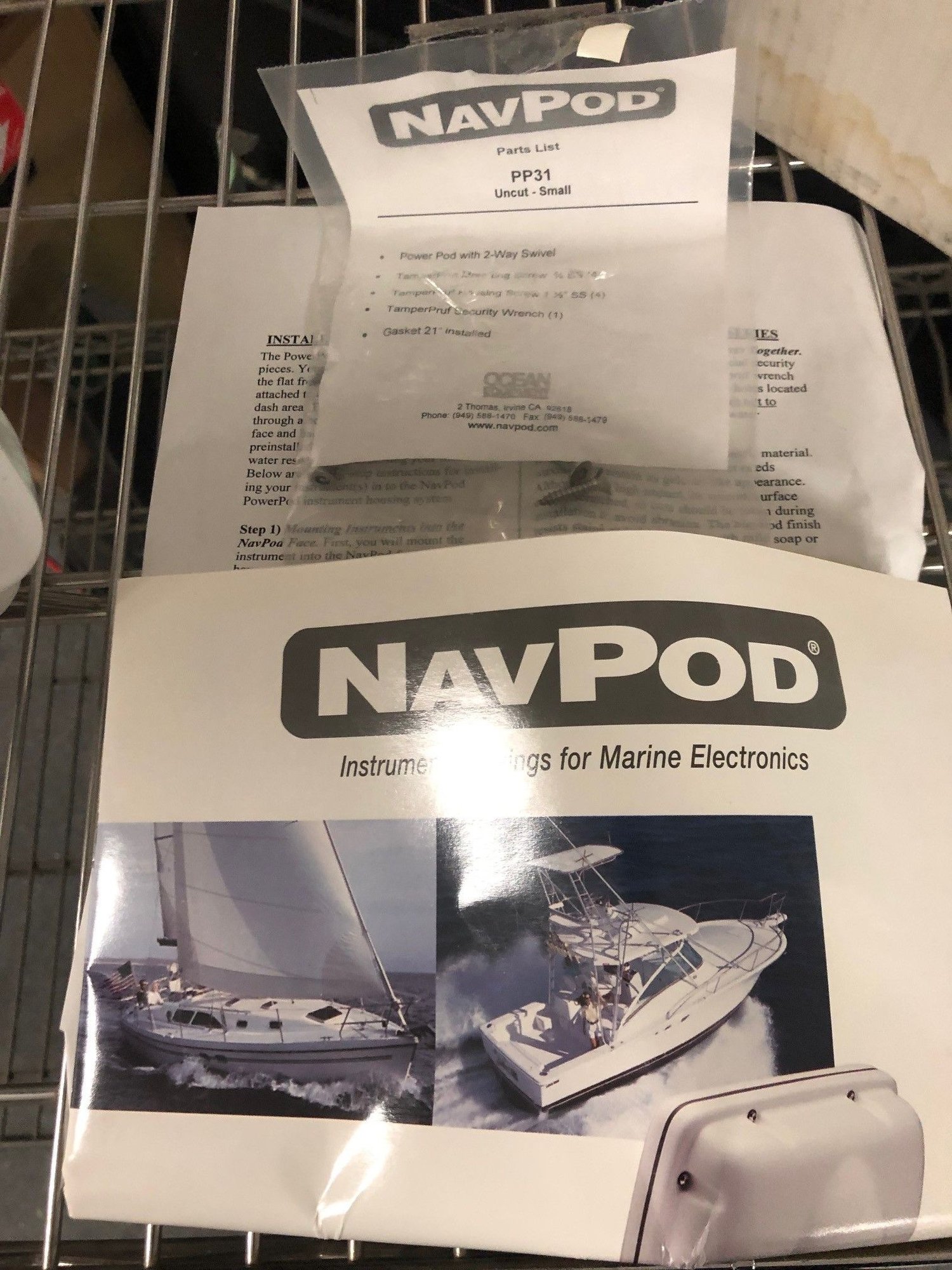 New NAVPOD PowerPod 5"x5" Uncut Free Standing Electronics Swivel Mount