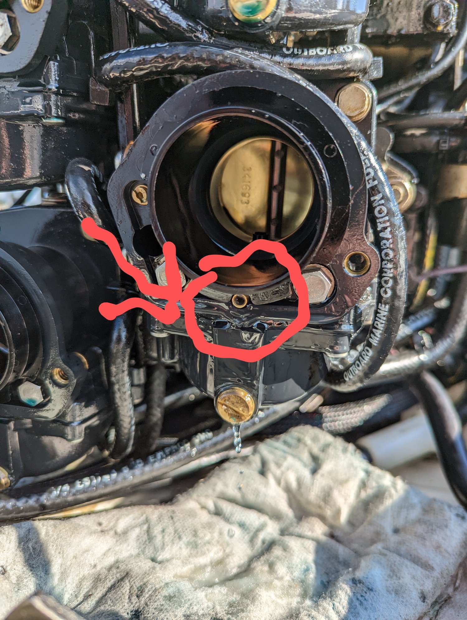 Evinrude 225hp Oceanpro carb leak?? The Hull Truth Boating and