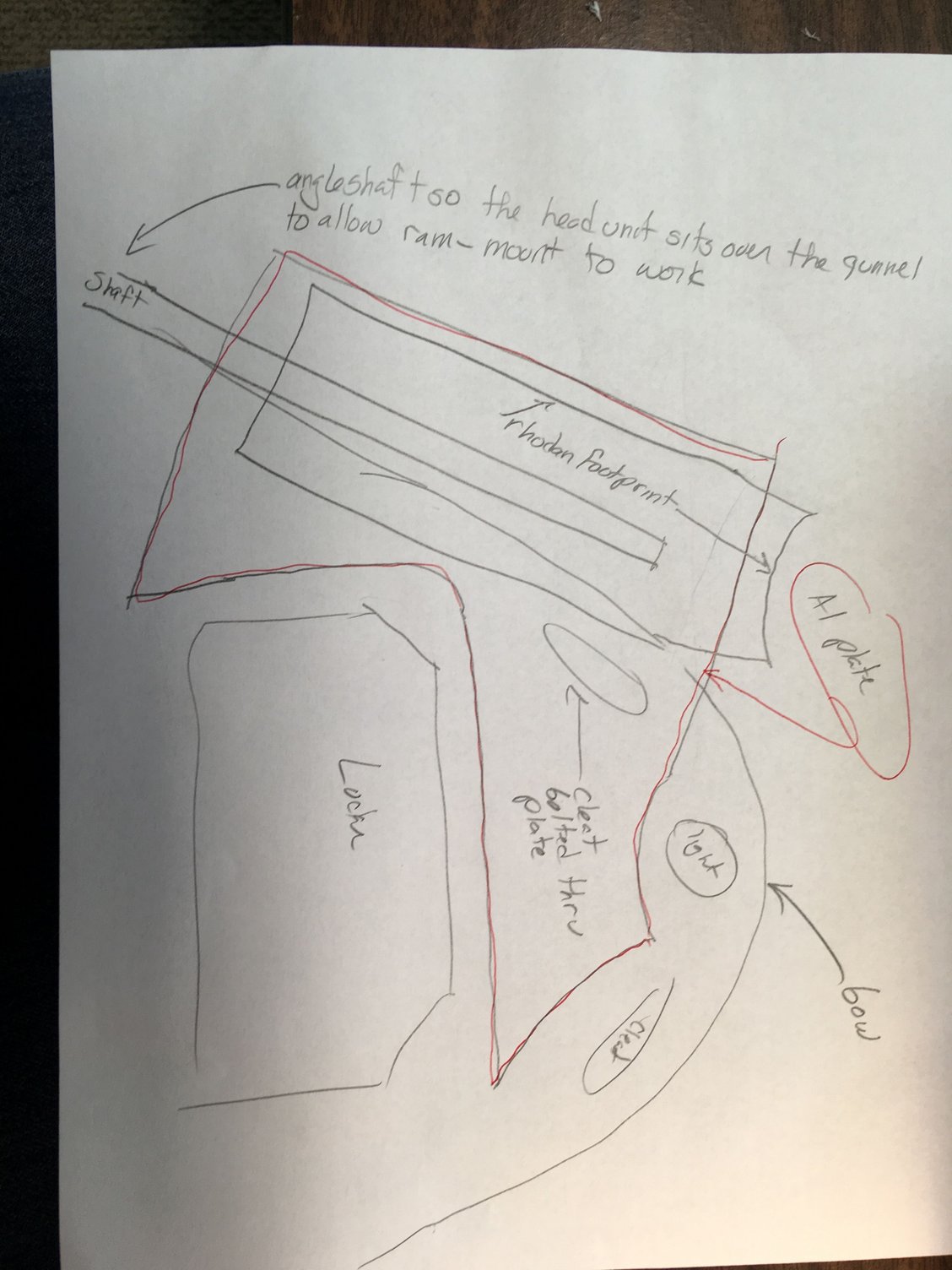 Installing a Rhodan Trolling Motor w/o Fouling Anything at the Bow