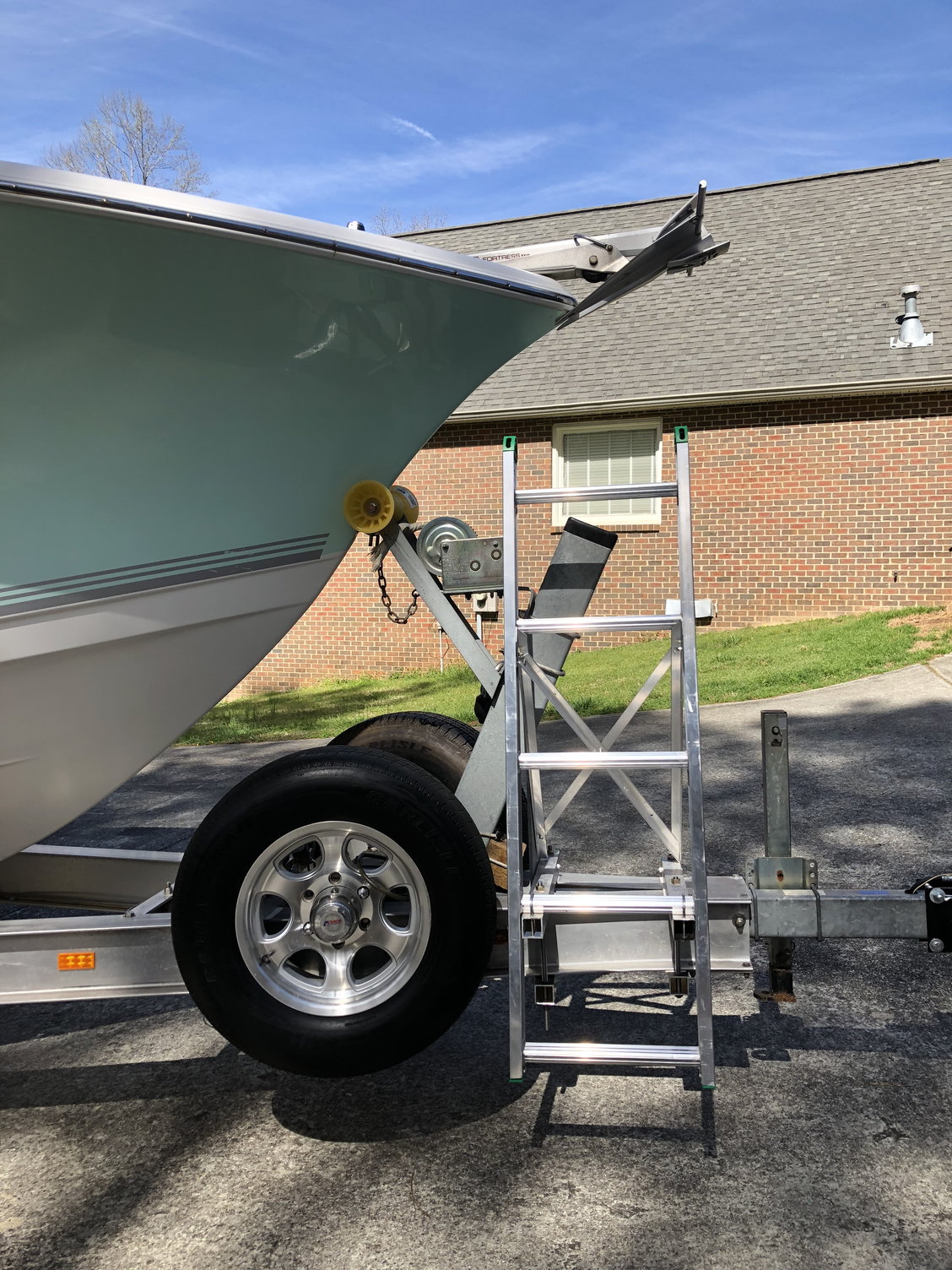 trailer frame mounted ladders for getting into the boat - The Hull Truth -  Boating and Fishing Forum