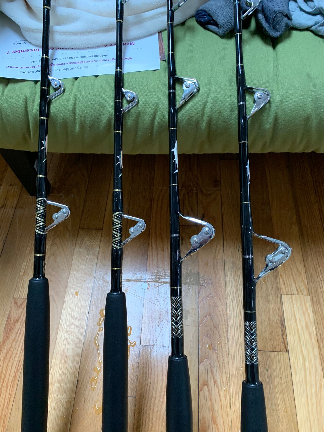 4 versitex standup tuna rods (50130/80130) 1000 for 4 rods The