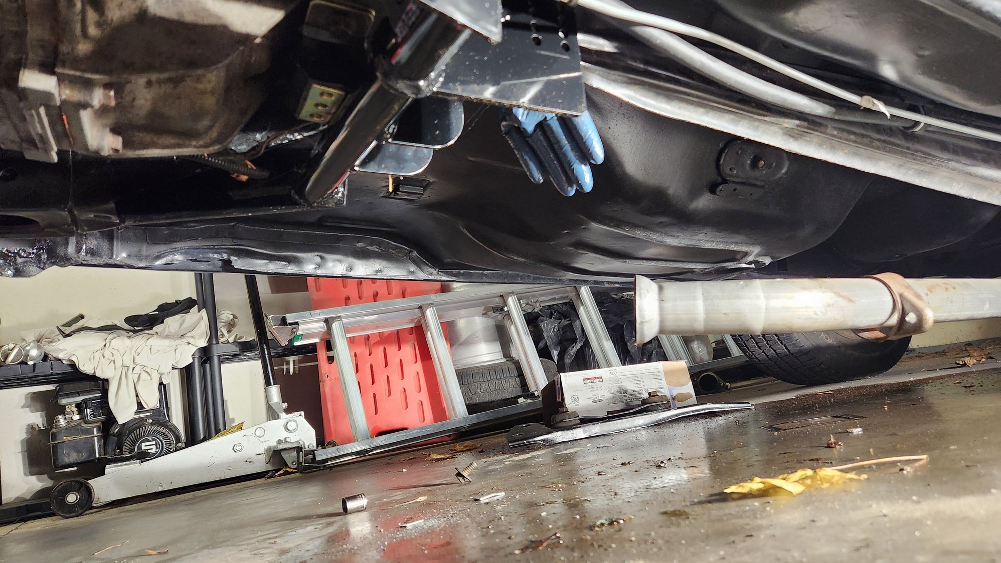 You can see in this picture that the mount is actually in front of the cross member. I ended up welding a square tube piece on the front side to get it to mount. I will upload pictures later.