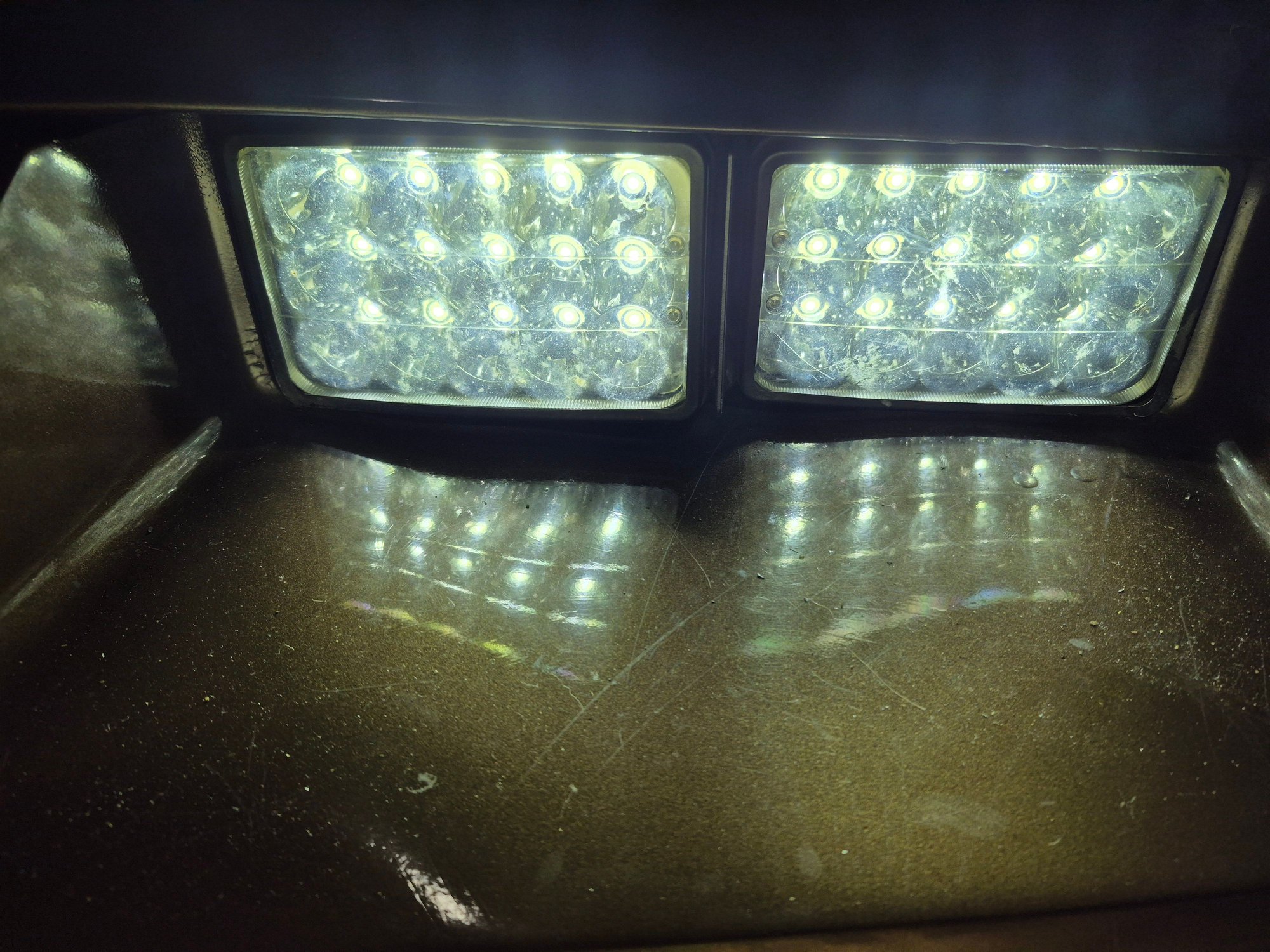 High beams from the front (all 4 lights on!)