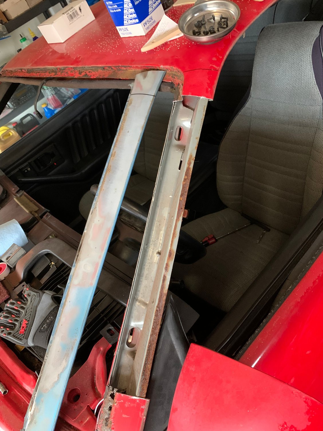 Patch panel from our donor car.