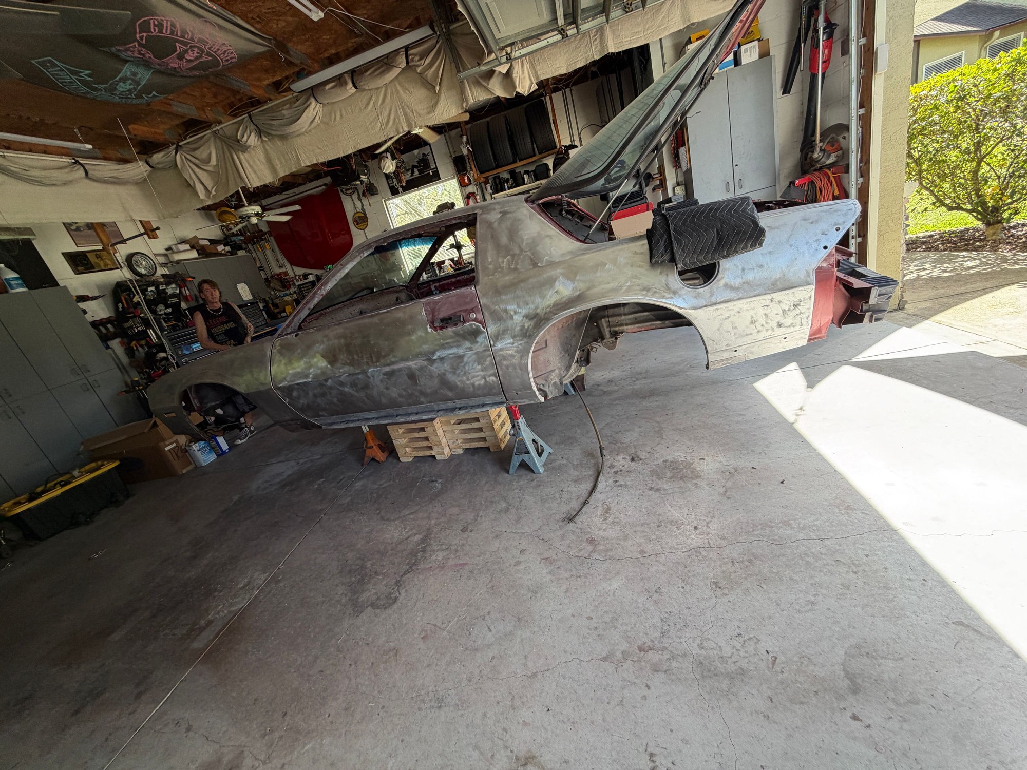 Other side is stripped