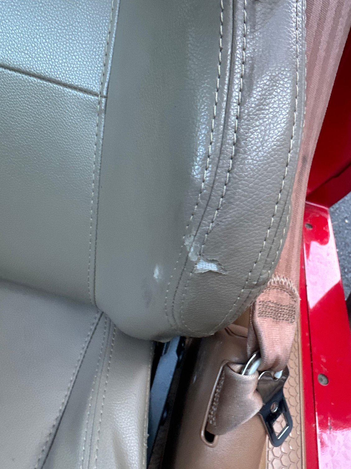 Worn seats which were brand new when I sold the car