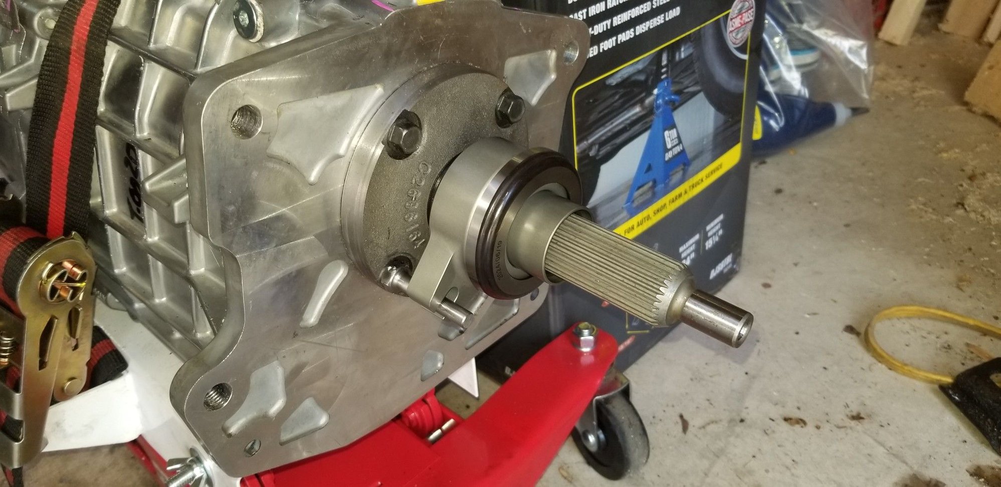 First fitting of the HTOB.  Note the location of the pin here; this will point the fittings straight to the drivers side.  Use loctite, and grab a deep socket!
