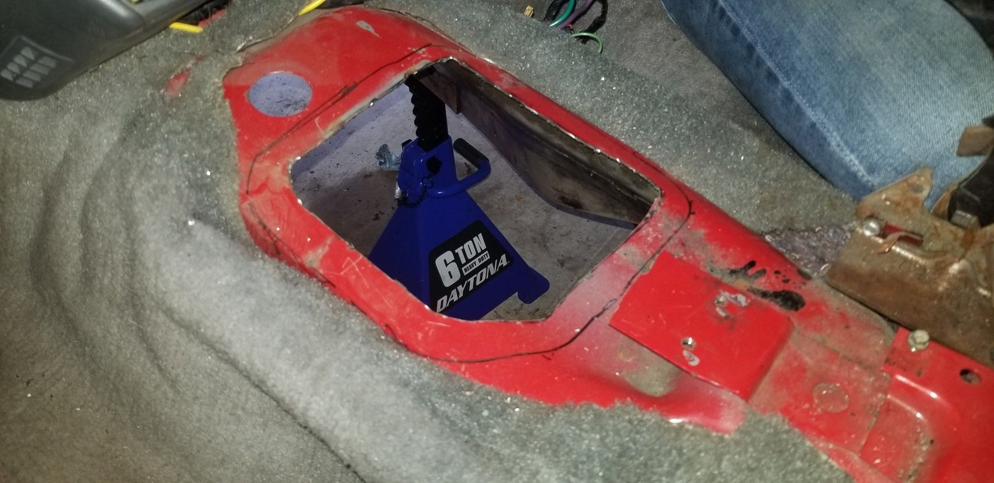 BAM!  Thanks, Michael!  You can see the outline where we traced the boot, then the inner diameter was eyeballed to account for the mounting flange