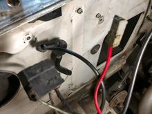 Flat connector and red wire.