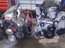 Out with the old and in with the new. It's just a stock 5.3 for now,after a few months of driving I want to put a cam in