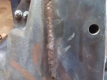 Welded tje entire length on bottom side. Took all night for it to cool. Was still 70 deg in the morning.  
