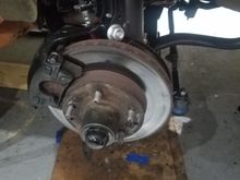 Both sides done and ready for wheels to be bolted on. 