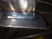 Welded ok. I was in a hurry and forgot to clean the scale back far enough on the angle iron.  