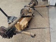 Picture of it in action after removing the rear from the car.  To ease transportation, I got it hoisted onto a regular furniture dolly purchased years ago from Harbor Freight.