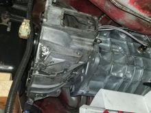 Fully seated!!  You can see the driver's side inspection cover hole there.  I have small hands, so I was able to jam my hand in there and guide the HTOB onto the input shaft