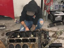 Shout out to my close buddy Dakota helping with the process and letting me use his garage space to tear down the engine!