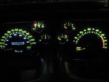My LED backlit gauges.