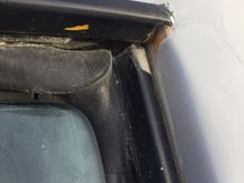 Driver's side window b-pillar.