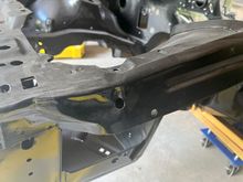 The front upper frame rail seems to have been hit with something, but not quite sure.  Metal is solid though.  Will be getting this looked at...