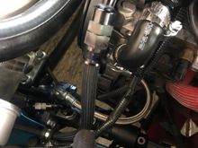 SS high pressure line from pump to box, then Earl's Ultrapro for the cooling lines and return. It cleaned up the engine bay so much.  Will be happy when I do the LS7 swap to run a consistent looking line for PS, fuel, PCV and oil.