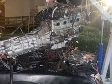 Removing the engine from the junk berlinetta after I accepted that it was junk