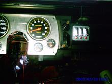 A pic from when I was putting the interior together. My home made gauge setup and switches.