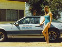 My wife and old pace car circa 1985.