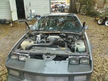A shot of the soon to be gone V6 power plant