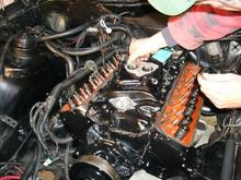 installing the intake after putting in new camshaft and heads (prepping for 2nd season)