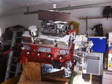 this is the engine thats going into the car, its a 355 sbc.