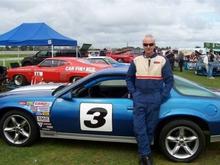 Mr Cool with his even cooler Race car...hehehe